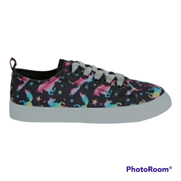 Fab Kids Rainbow Stars Ombre Print Canvas Sneaker - Picture 3 of 3